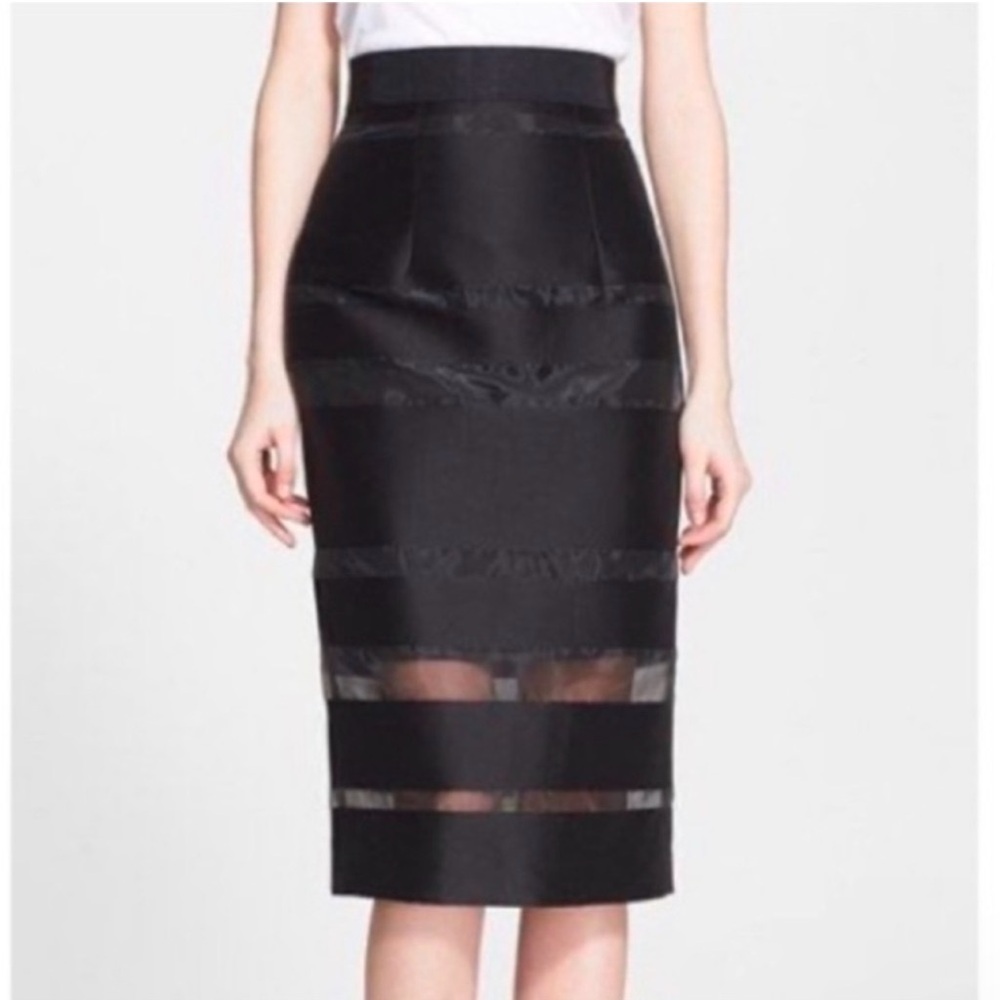 New $295 Authentic Gorgeous Milly designer black skirt sz 4 - Picture 2 of 6